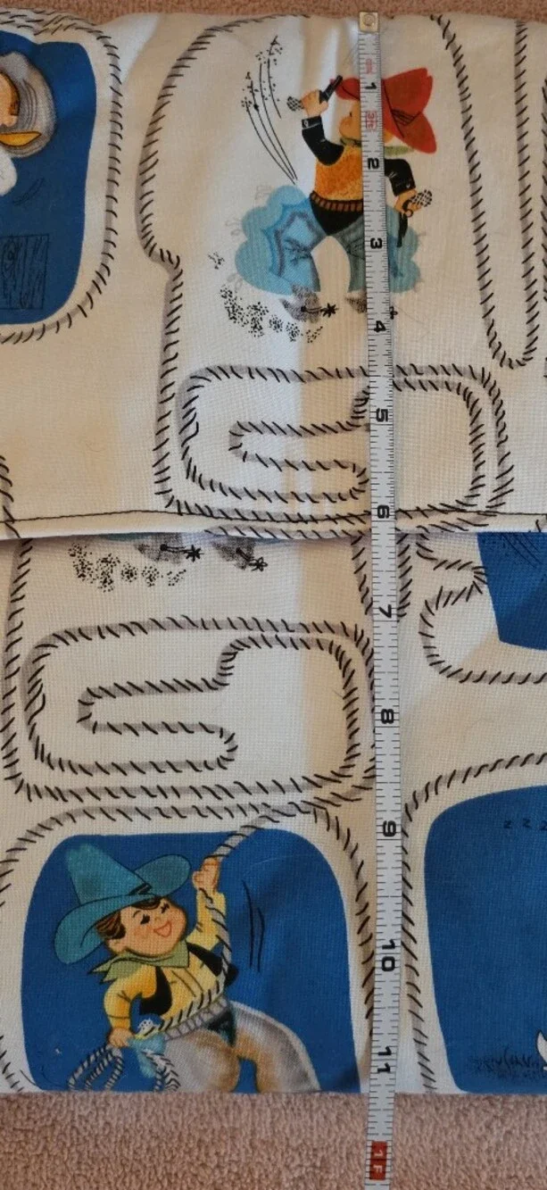 Adorable Quilted Cowboy Print Crossbody Bag Or Laptop Bag with Adjustable Strap